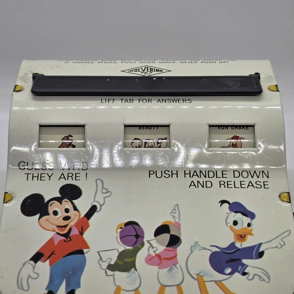 1970 VINTAGE ~MICKEY MOUSE And HIS PALS~ FUN QUIZ~‎ TIN TOY GAME~ WOLVERINE